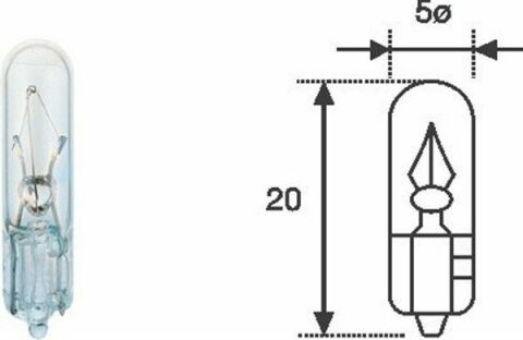 MAGNETI MARELLI T5 W1,2W 12V1,2W Автолампа безцокольна