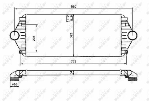 Радиатор интеркулера Cirtoen Jumpy/Fiat Scudo 1.9/2.0 HDI 96-06