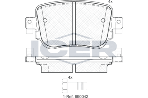 Колодки тормозные (задние) Audi Q3/Skoda Octavia/Seat Leon/VW Golf/Sharan 12-/Passat B8/Caddy IV 14-