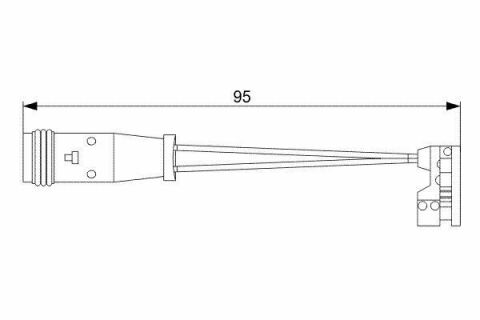 Датчик зношування гальмівних колодок MB Sprinter/VW Crafter 06- (L=95mm)