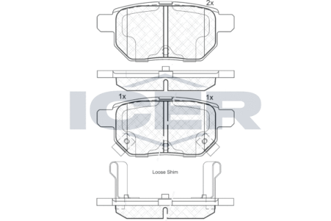 Колодки тормозные (задние) Toyota Corolla/Auris 06-14/IQ/Urban Cruiser 09-15/Prius 12-/Yaris 05-