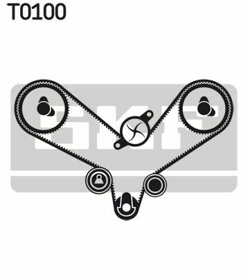 Комплект ГРМ Audi 80/100/A6 2.6/2.8 90-00 (25.4x239)