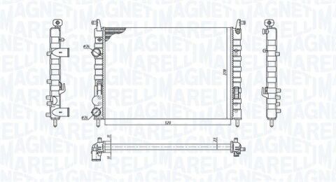 FIAT Радиатор охлаждения ALBEA (178_, 172_) 1.4 07-09