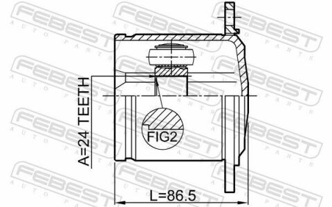 ШРКШ (ШРУС) внутренний 24x104 AUDI A4 B8 (8K2) 2.0 TDI 08-15