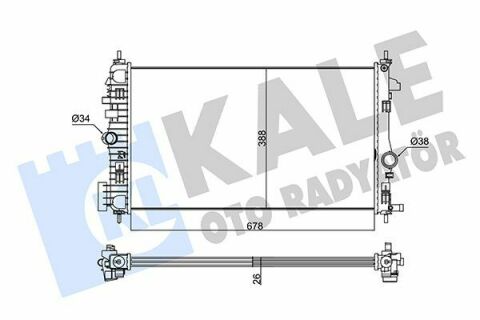 KALE OPEL Радіатор охолодження Insignia 2.0CDTI