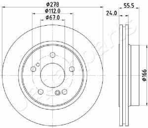 JAPANPARTS DB Тормозной диск задн.W124/203/210 3.6/4.2