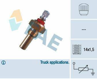 Датчик температуры охлаждающей жидкости DB 609-814 24V (красный)