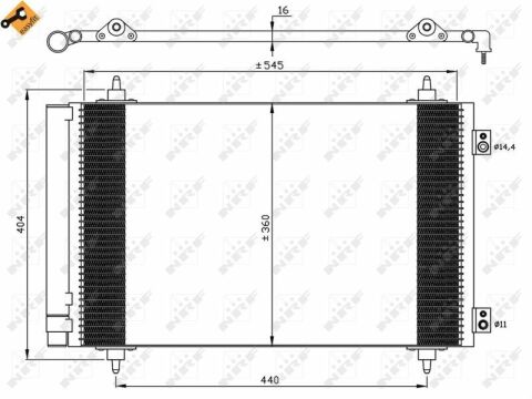 Радиатор кондиционера Fiat Scudo 1.6D/2.0D 07-