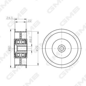 Ролик натяж. w203/w204/w211/w164 sprinter,vito (двиг.m272/m273) db