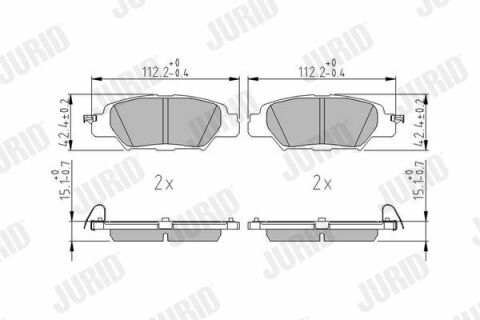 JURID MAZDA Гальмівні колодки задн. CX-5 11-