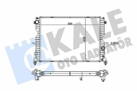 KALE LANDROVER Радіатор охолодження Discovery II 2.5Td 98-