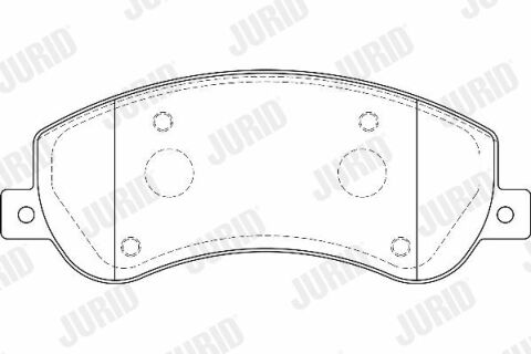 JURID FORD Колодки гальмові передні Transit 06-,VW Amarok 10- JURID FORD Колодки гальмові передні Transit 06-,VW Amarok 10-