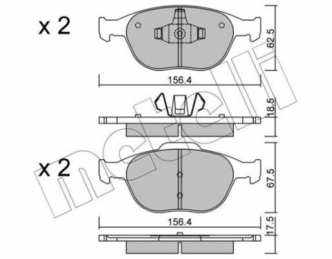 Колодки тормозные (передние) Ford Connect 02-13/Fiesta/Puma 95-03/Focus 02-04/Ka 01-08