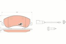 Тормозные колодки пер. Transit (V347) 06- (RWD)