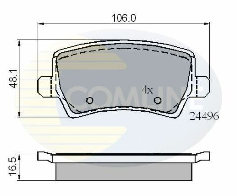 CBP01613 Comline - Гальмівні колодки до дисків