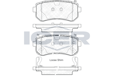 Колодки гальмівні (задні) Hyundai i20 08-15/ix20 10-