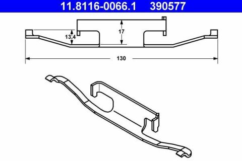 Планка суппорта (заднего) прижимная BMW 7 (E32)/5 (E34) 1.8-5.0 88-97 (Ate)