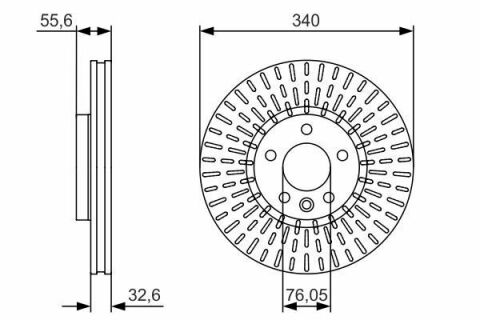 Диск тормозной (передний) VW T5 09-15/T6 15- (340x32.5)