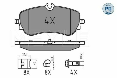 Колодки тормозные (задние) VW Crafter 16-/Amarok 11-/Man TGE 16-