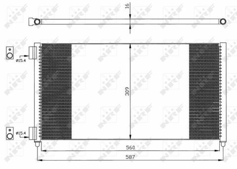 Радиатор кондиционера Fiat Doblo 1.3/1.9 JTD 01-