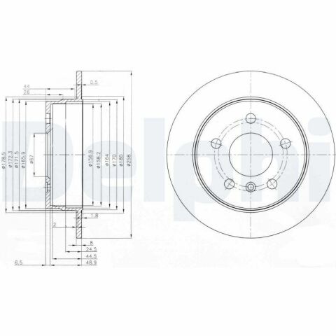 Диск тормозной задний A-class W169, B-class W 245 MB