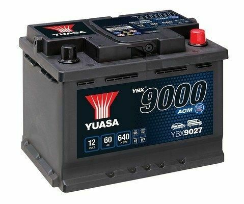 Аккумулятор Yuasa 12 В 60 Ач AGM Start Stop Plus YBX9027 (0)