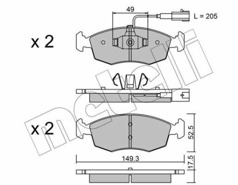 Колодки тормозные (передние) Fiat 500/Punto 05-