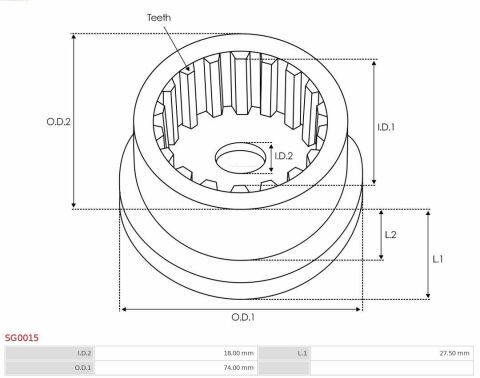 Шестерня планетарна стартера VW T4 90-03