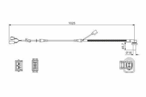 Датчик ABS передний AUDI A4 98-, VW passat B5, B6