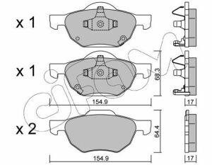 Гальмівні колодки пер. Honda Accord 03-08/CR-V 01-06 (akebono)