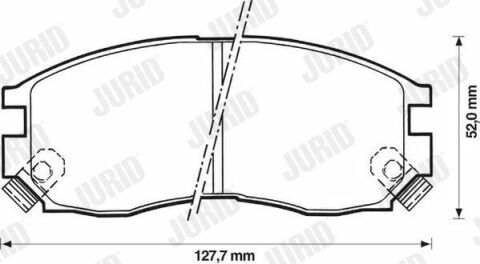 JURID MITSUBISHI Колодки гальмові перед. Colt, Galant, Lancer