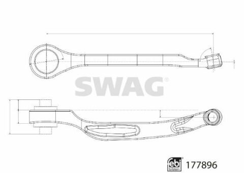 Рычаг подвески с сайлентблоком и шаровой опорой (Swag)