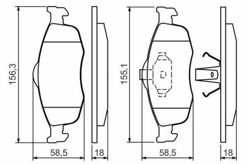 Колодки гальмівні (передні) Ford Mondeo I/II 93-00/Scorpio I/II 85-98