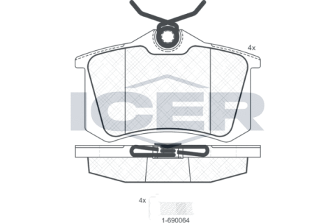 Колодки гальмівні (задні) Audi/Seat/Skoda Fabia/Octavia/VW Caddy/Passat 96-/Citroen/Peugeot 00-