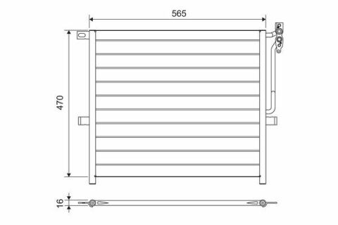 Радіатор кондиціонера BMW X3 (E53) 03-11 M54/N46/N52