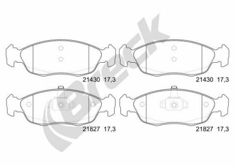 Колодки тормозные (передние) Peugeot 106/306/Citroen Xsara 93-05