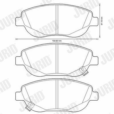 JURID TOYOTA Колодки торм. пер. Avensis 2,0-2,2 08-