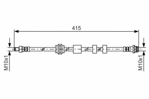 Шланг тормозной (передний) Ford Mondeo/S-Max/Volvo S60/V60/V70 /XC70 1.6-4.4 06- (L=392mm)