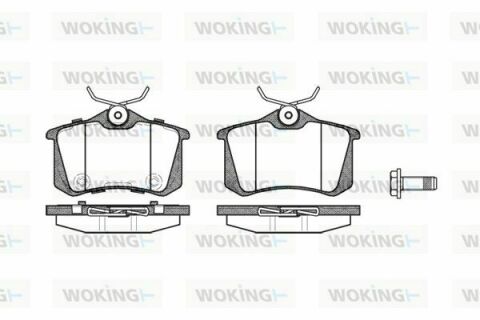 Тормозные колодки зад. Caddy III/IV/Passat/Audi A4/A6 (Lucas) (15mm)