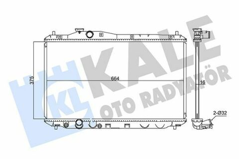 KALE HONDA Радиатор охлаждения Civic IX 1.8 12-