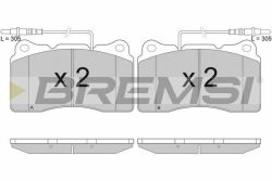 Тормозные колодки перед. Peugeot 607/Citroen C8 02- (brembo)