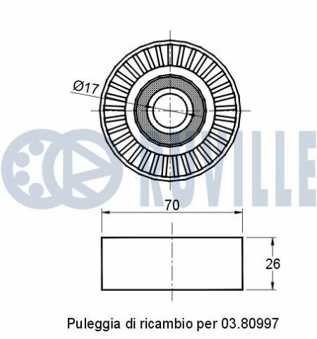 Ролик натяжной croma 2.4 d multijet 05-