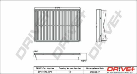 DP1110.10.0471 Drive+ Фільтр повітря