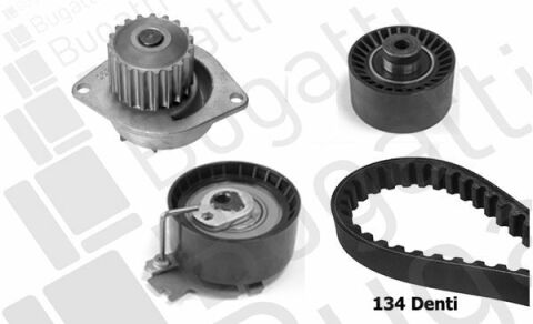 Комплект ГРМ (насос + ремінь + 2 ролики) C2 1.6 03-10, C3 Pluriel 1.6 03-, C4 I 1.6 16V 04-11, XSARA PICASSO 1.6 05-11 CITROEN