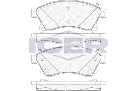 Колодки гальмівні (передні) Nissan Rogue 10-13/Chevrolet Aveo 11-/Cruze/Opel Astra J 09-