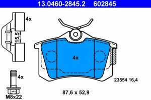 Тормозные колодки (задние) Renault Scenic/Megane 99- (Lucas) (с аксессуарами)