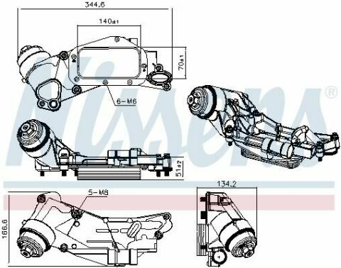 Радиатор масляный Opel Astra/Vectra 05- (теплообменник)