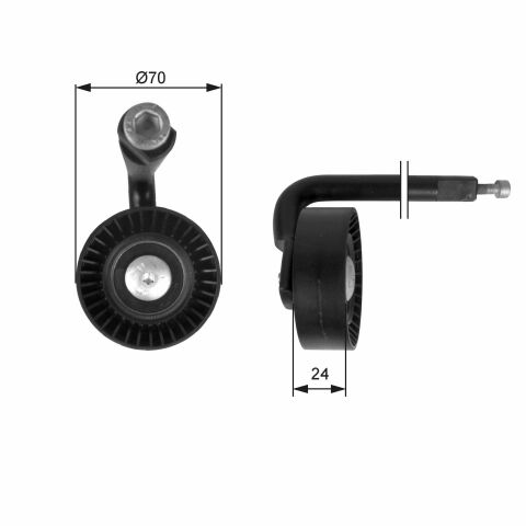 Ролик генератора Skoda Fabia I 1.0/1.4 99-03 (натяжний) (70х24)