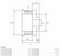 Шків генератора BMW 3 (E36/E46) 90-05 M40/M43/M47/M51/M54, фото 4 - интернет-магазин Auto-Mechanic