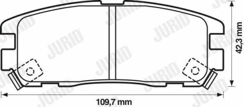 JURID OPEL Тормозные колодки задн. FRONTERA A,B 2